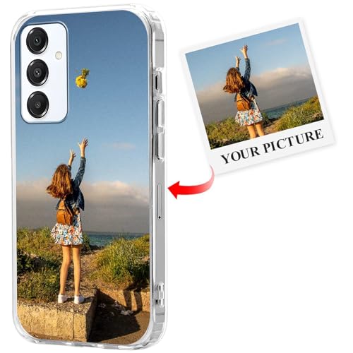 Cover Personalizzate per Samsung Galaxy A16 5G Personalizzata con Foto Immagine Disegni Custodia Personalizzabile Personalizzabili Custodie Case per A16 5G trasparente 6.7 pollici