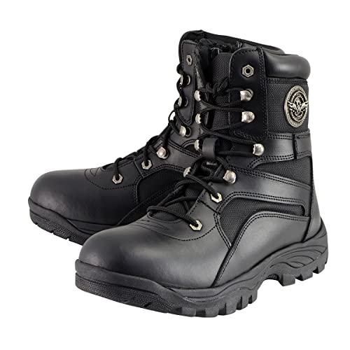 Milwaukee Leather Men's Premium Leather Swat Style-Tactical Lace-Up Biker Boots MBM4