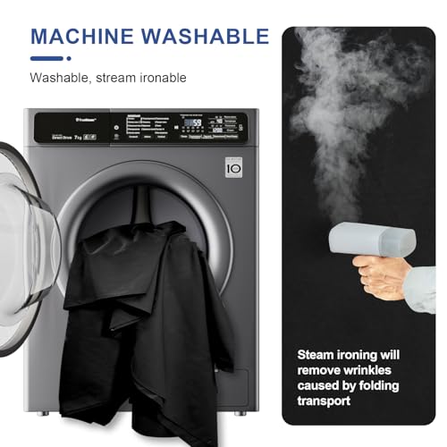 Image of EMART 8.5x10ft Black Photo Backdrop Screen for Photography, Large s Drapes Party Background Curtain, Polyester Fabric Sheet Video Studio Portrait Photoshoot