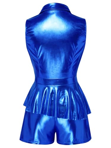 Playsuit de mujer para vacaciones | Mono corto azul real 3XL ideal para fiestas de verano 2