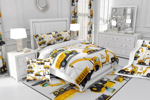 Image of Feelyou Construction Site Fleece Throw Blanket Kids Toddler Excavator Truck Flannel Sherpa Blanket Soft Comfort Plush Blankets for Boys & Girls 60 inchx80 inch