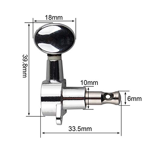 Futheda 4 Stks Verzegelde Ukulele Tuners String Tuning Pegs Keys Zilver Ingesloten Tuners Machine Hoofden met schroeven Set voor 4 String Gitaar - Image 7