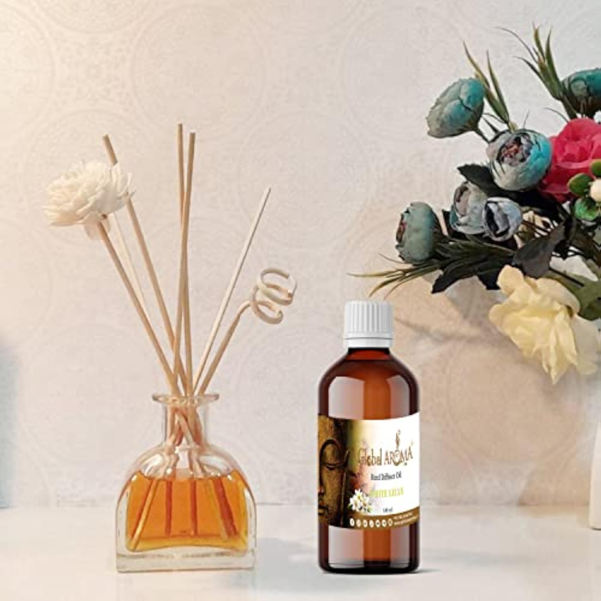 100 ML White Lily Fragrance Reed Diffuser Set