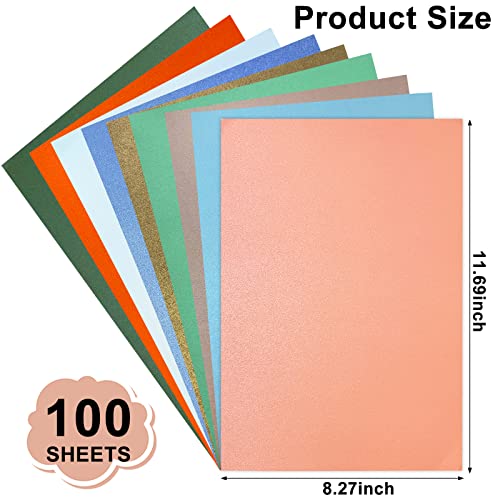 100 Sheets Shimmer Cardstock Sky Blue, 8.5 X 11-Inch Metallic Cardstock, 79Lb-210Gsm Glitter Cardstock Printer Paper, Perfect For Certificates, Invitations, Wrapping, Weddings Card, Craft Card #TOP1