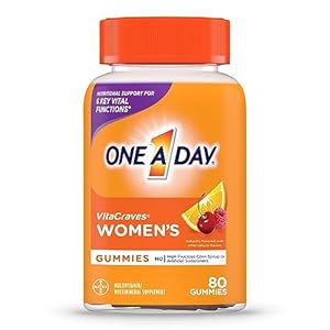 One A Day Womenâs Multivitamin Gummies, Supplement with Vitamin A, C, D, E and Zinc for Immune Health Support*, Calcium & more, 80 count