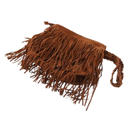ANDRESLAD Borsa Tracolla Donna in Pelle Scamosciata con Frange Eleganti Tote con Ampio Spazio per Portafoglio e Cellulare Design con Nappe Chic per Uso Quotidiano e Regalo Femminile