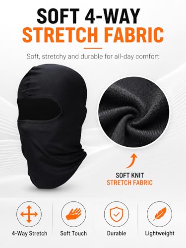 Image of SATINIOR 6 Pcs Ski Mask Cover Balaclava Full Face Mask Summer Face Cover UV Windproof Balaclava for Men Women Outdoor Sports