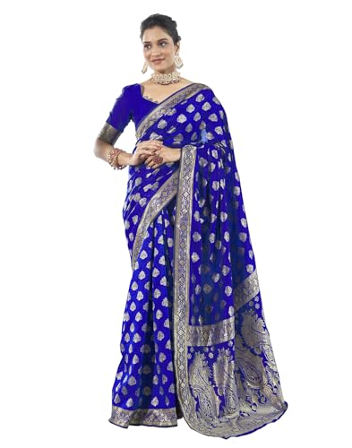 SIRIL Women's Art Silk Banarasi Jacquard Saree With Unstitched Blouse Piece