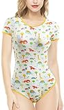 cutieplusu body in cotone con bottoni sul cavallo nozioni di base per adulti cutie wildlife tutina giallo xs