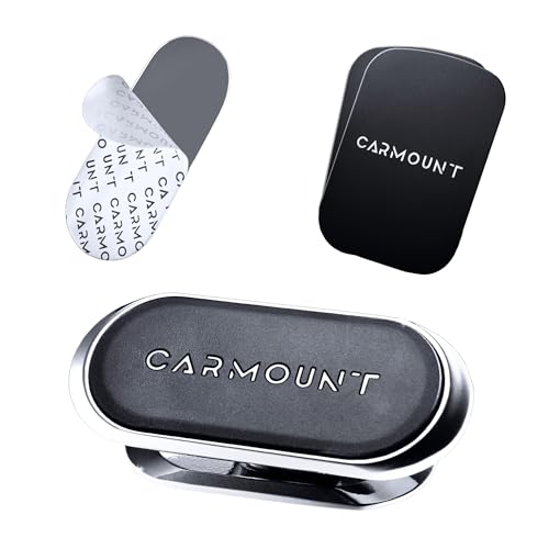 CARMOUNT F1 Dashboard Car Mount | Magnetic Phone Holder for Car, Ultra Strong 8X N52 Magnets, 360° Rotation, Universal Dash Mount for All Cell Phones | Magnet Phone Holder for Car (1 Pack)