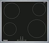 Kochzonen: 1 x Ø 145 mm, 1.2 kW; 1 x Ø 180 mm, 2 kW; 1 x Ø 210 mm, 2.2 kW; 1 x Ø 145 mm, 1.2 kW