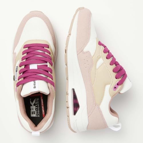 British Knights Damskie buty sportowe Lennox, Kremowo-biały różowy, 39 EU