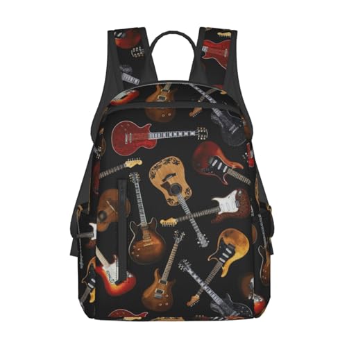 Sac à dos léger guitares noir pour éviter le mal de dos
