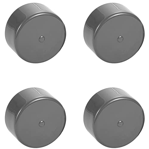 LBTODH 4 Pack 1.98-Inch Bearing Bars Covers Protector Rubber Caps Trailer Wheel Hub Dust Covers Replacement (Grey)