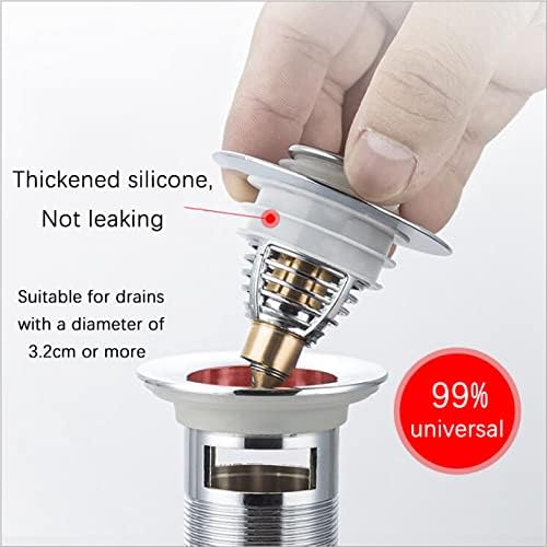 DLUHOS Edelstahl Abflussabdeckung - Universeller Siphon Deckel Mit Anti-Verstopfung Filter