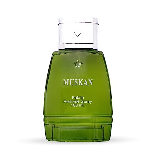 Image of HP Muskan Fabric Perfume Spray, 100 ml, Unisex, Aromatic Fougere Fragrance, Glass Bottle
