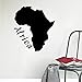 Produktbild Karte Von Afrika Kunst Decals Aufkleber Für   Autofenster Dekoration Afrika Kontinent Wandbild l Wandaufkleber Home Room Wandkunst Dekor 56x50cm
