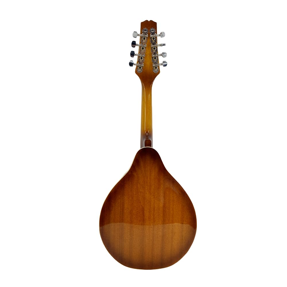 Mandoline Acoustique-Électrique Style A Corps Mohagany 8 cordes Kit complet pour scène Arqué Trous F Corps avec sac de transport, câble, cordes, sangle, médiators et chiffon de polissage