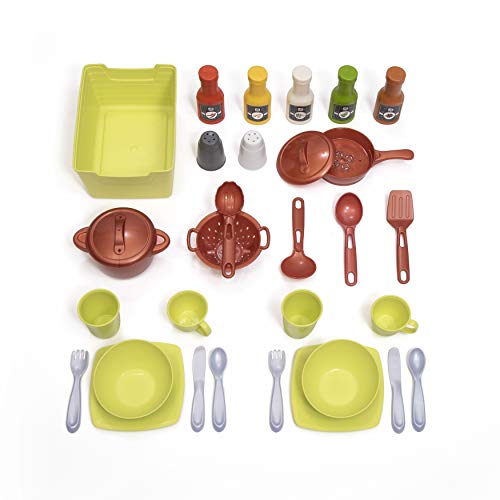 Step2 Modern Farmhouse Kitchen Spielküche | Spielzeugküche mit Beleuchtung für Kinder mit 28 teiligem Zubehör Set inkl… – Bild 3