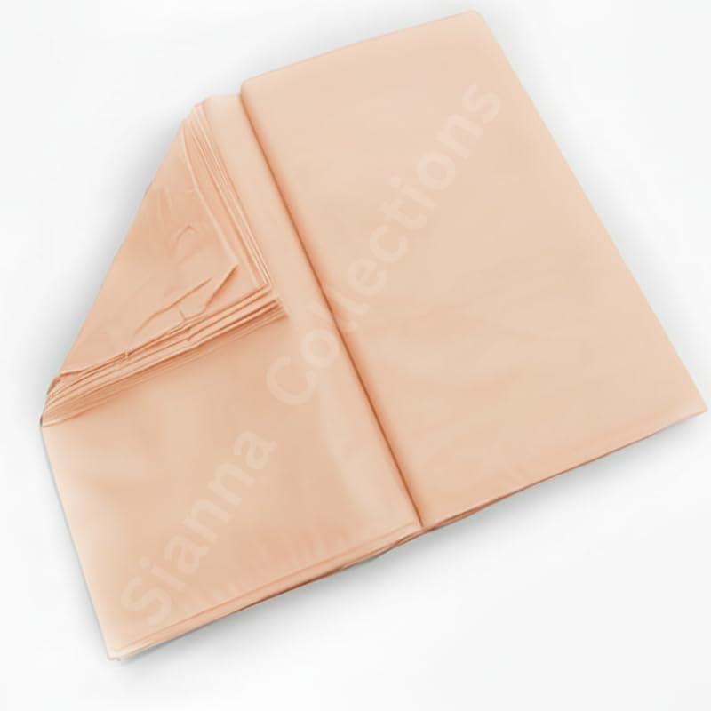 Image of Premium Plain Cotton Costume Lining Dress Fabric 34 inch Wide, Best Material - Light Peach Color - 3 Meter Pack