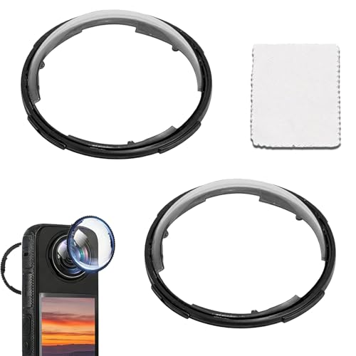 InYoHui 2 Stück Premium-Linsenschutz für Insta360 x 4 Zubehör 3D-Drehbare Hochwertige PC Schutzabdeckungen Linsenschutz Premium-linsenschutz Passend mit Staubdicht HD-Transparenz Spritzwassergeschützt