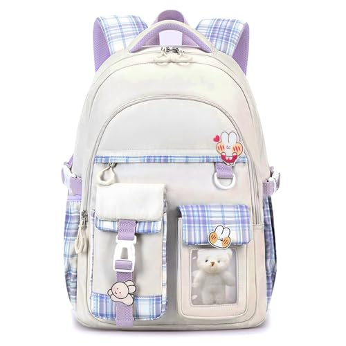 PRLINJSK Girls Backpack,Cute School Backpack for Girls Kids Teens