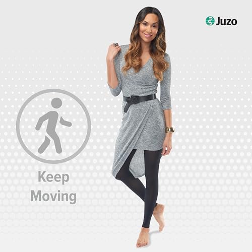 Juzo Women’s Soft 15-20mmhg Medical Compression Support Leggings, Black, 1 (I)3