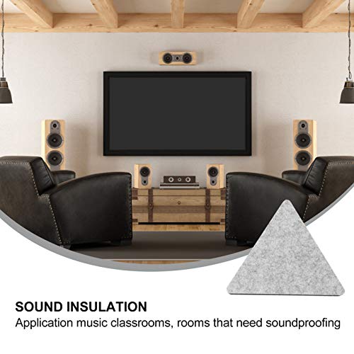 HEMOTON 12 uds Panel Acústico de Fieltro Gris para Absorción de Sonido y Decoración de Pared para Estudios, Oficinas y Salas de Control - Fácil de Cortar y Modelar miniatura 6