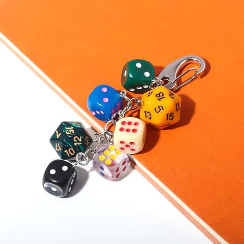 YURAOER Lucky Dice Cherry Keychain