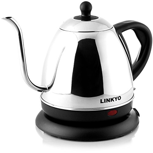 LINKYO Electric Kettle - Gooseneck Pour Over Drip Coffee and Tea Kettle 34oz, 1L