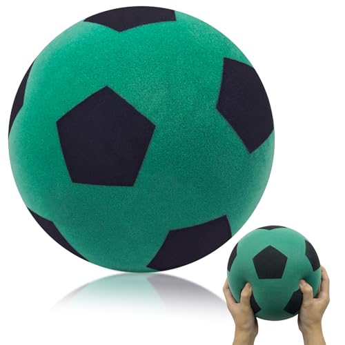 Dongcill Pelota de Espuma Suave, Suave, Pelota de fútbol pequeña, para Interior y Exterior, silenciosa y Ligera, 21 cm