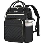 VANKEAN 17 Inch Laptop Backpack for Women Men Fashion Computer Work Bag, Large Capacity Waterproof Backpack with USB Port & RFID Pockets, College Daypack Business Travel, Black