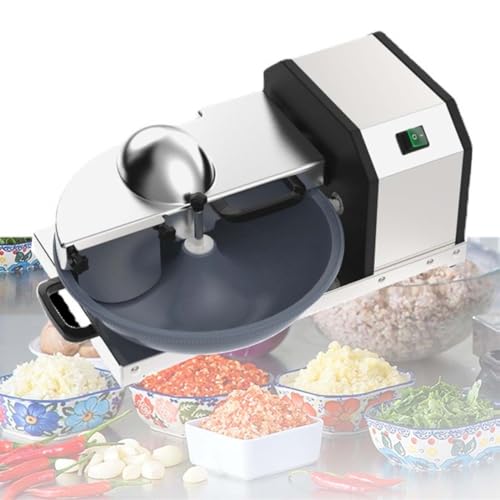 Picadora Eléctrica Comercial De Cebolletas, Cebolletas, 250 W, Para Cebollas Verdes, Puerros, Cilantro Y Ajo, Velocidad De Rotación Del Recipiente De 30 Rpm, Capacidad De 5 L