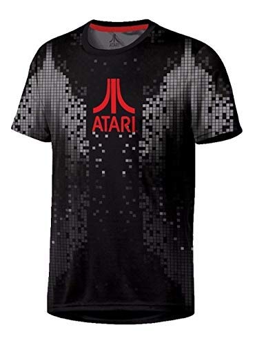 Atari - 8-bits Esports - Oficial para Hombre Camiseta de Fútbol Negro - Negro,...