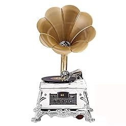 Haut-Parleur Bluetooth rétro, Tourne-Disque Bluetooth, Tourne-Disque rétro, Platine avec Ster intégré Chaque Famille - Les Beatles, Paul McCartney, John Lennon, RIngo Starr, George Harrison