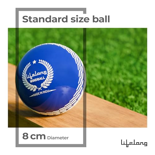 Lifelong PVC Soft Cricket Balls, Set of 3 | Wind Balls for Matches & Practice | Standard Size | Fluorescent Green, Blue, Orange Wind Balls | Lightweight & Water-Resistant | Ideal for All Ages 2 417YU+3CeSL