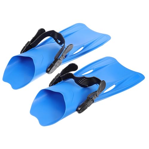 Palmes de natation bleu réglables 39-43 pour adultes en plastique léger