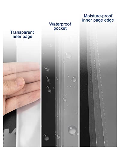 Portfolio Folder For Artwork Art Portfolio Binder 2 Packs 11"X17" Demo Book Black Portfolio Folder With Protective Film Binder With Plastic Sleeve 30 Pockets 60 Page Capacity #TOP2