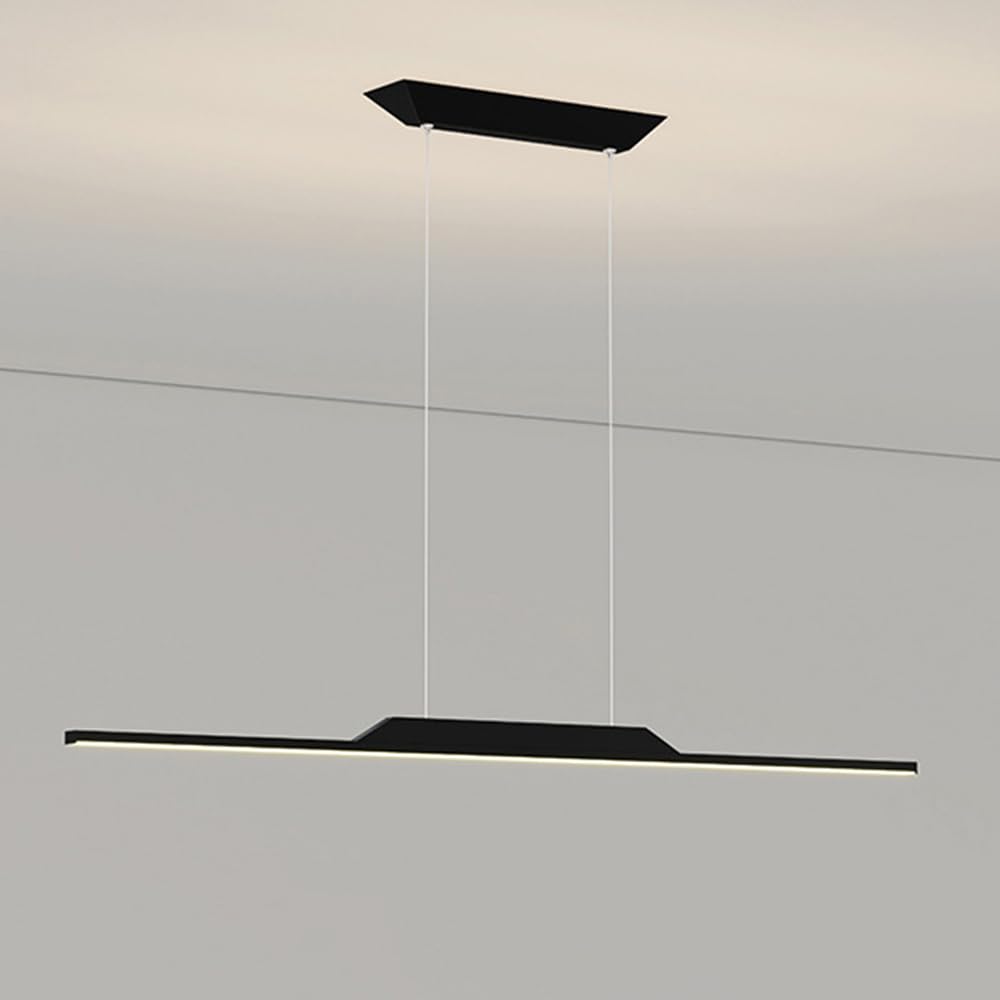 Dimmable Pendentif linéaire Lumière Moderne Suspendue Plafonnier Cuisine îlot d'éclairage luminaire Longue Bande Lustre pour la Table à Manger Salon Bureau Lumières avec télécommande Décorations