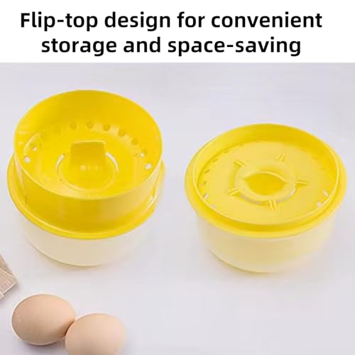 Egg Separator for Raw Eggs,2 in 1 Egg Yolk Separator with Egg Breaker for Yolk Separate Up to 5 Eggs Once,Egg White Separator Easy Egg White and Yolk Separation,Kitchen Tools 1 Pack Egg Separators - Image 6