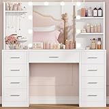 miroirs 4 mm [Design moderne + Cadeau idéal]:Lignes épurées et élégance intemporelle. Cette vanity apporte une touche de raffinement à votre chambre ou dressing. Le cadeau parfait pour votre compagne, mère, fille ou amie, pour un anniversaire, Noël ou toute occasion spéciale.