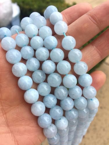 Image of 120pcs Adabele Natural Aquamarine Crystal Blue Quartz Gemstone 6mm Round Beads