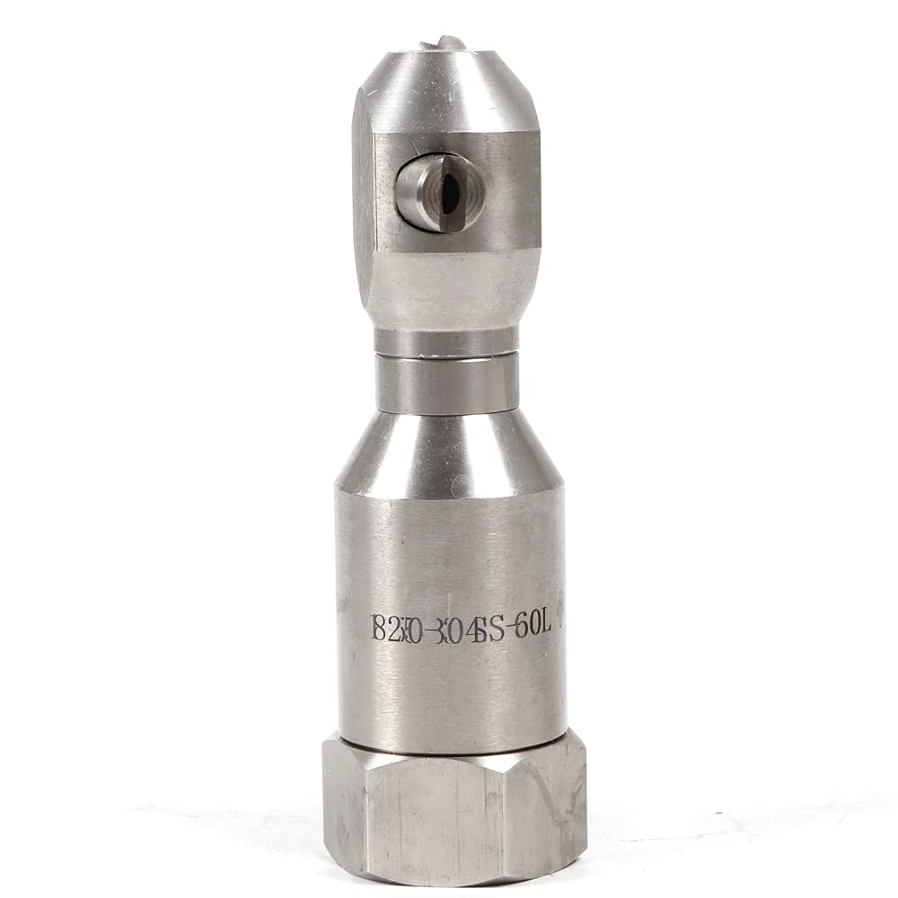 Ugello di lavaggio – Ugello di pulizia rotativo continuo – 1/2" Lavaggio serbatoio 3 ugelli per acqua rotante a 360° Pulizia ugelli puliti 5 bar (1/2")