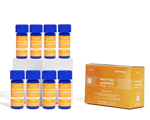 Lucy Nicotine Lozenges 4Mg 8 Pack (216 Count, 27 Per Bottle), Cleaner Nicotine, Great Taste, Nicotine Alternative, Convenient (Citrus) #TOP2
