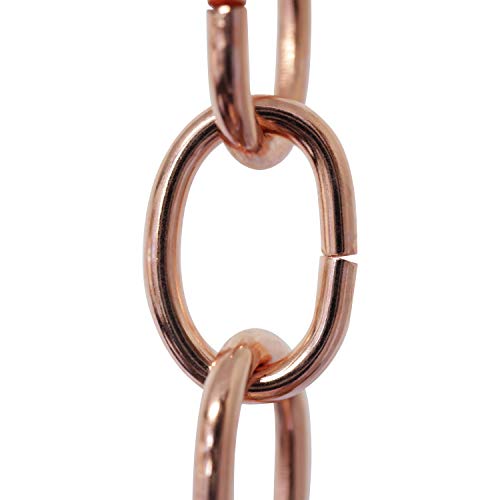 Image of RCH Hardware CH-S56-11S-CO Steel Chandelier Chain 9 Gauge, Copper (1 Foot)