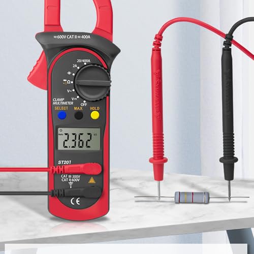 Multimètre numérique à pince 2A-400A Naroote en matériau ABS résistant de 200mV-600V - 4