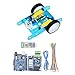 VIKEP A Buon Mercato PS2. Control Omni Wheel Robot Car Chassis Kit Kit Adatto for Arduino con TT. Il Motore Fai da Te Programma Stelo Parti del Giocattolo Auto robotica Intelligente