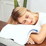 KOSDFOGE Arm Pillow Slow Rebound Pressure Memory Foam Arched U Shape White Cuddle Pillow, Fabric Ant