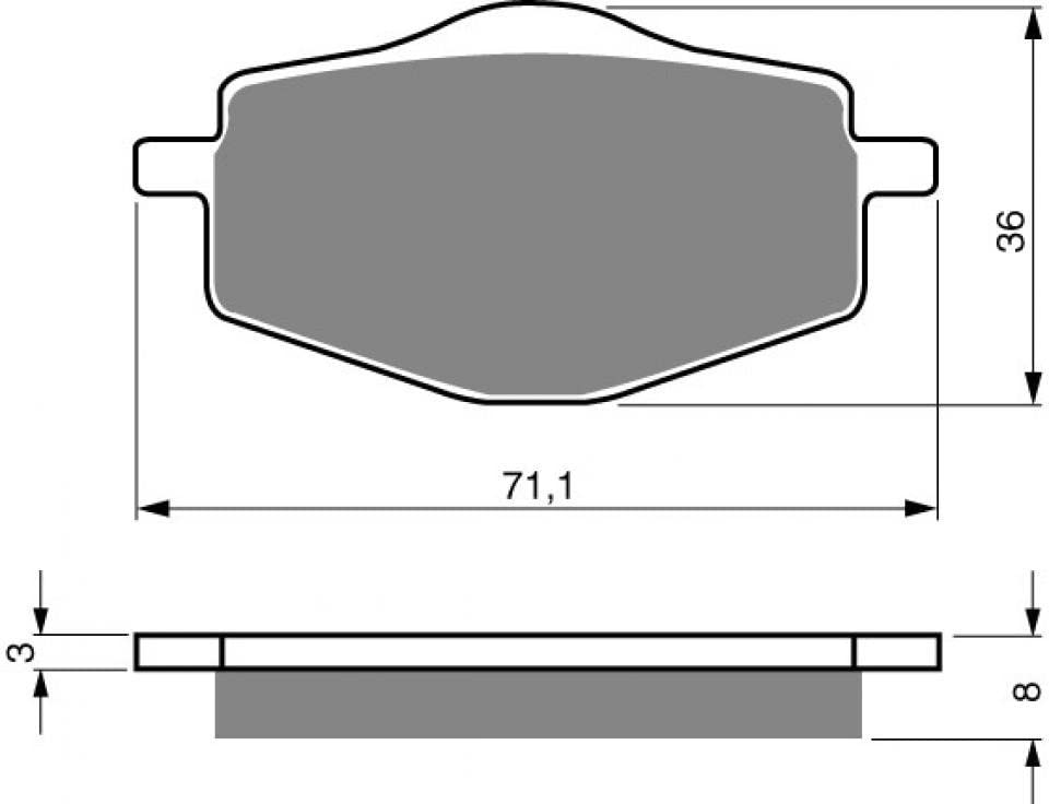 Plaquette de frein arrière Malaguti 160 Centro Ie 2007-2011 ARD - 2