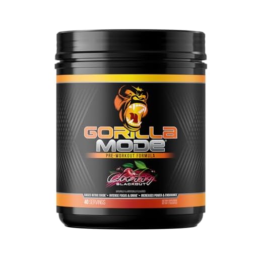 Gorilla Mode Pre Workout - Massive Pumps · Laser Focus · Energy · Power - L-Citrulline, Creatine, GlycerPump™, L-Tyrosine, Agmatine, Kanna, N-Phenethyl Dimethylamine Citrate - 604 Grams (Cherry)